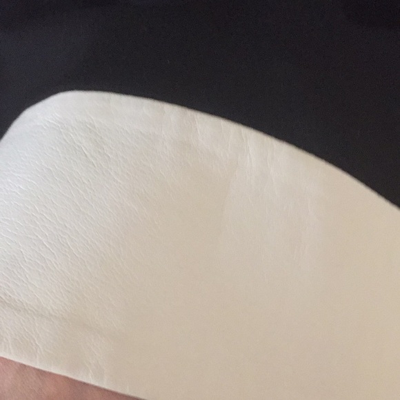 Black "tent" dress with white leather piping. - Picture 3 of 6